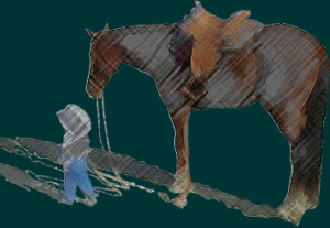 Maddie age 2 and Mikey AQHA